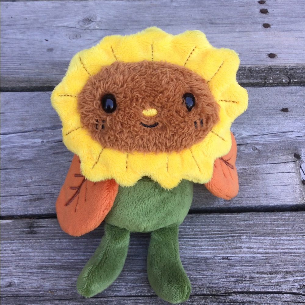 Sunflower Plush Toy by DanDee - Yellow, Brown, Orange, Green